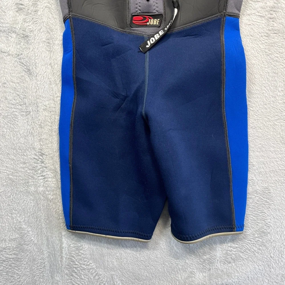 Jobe Shorty Wetsuit Youth Blue Grey Powerstretch Back Zip Springsuit Size 4